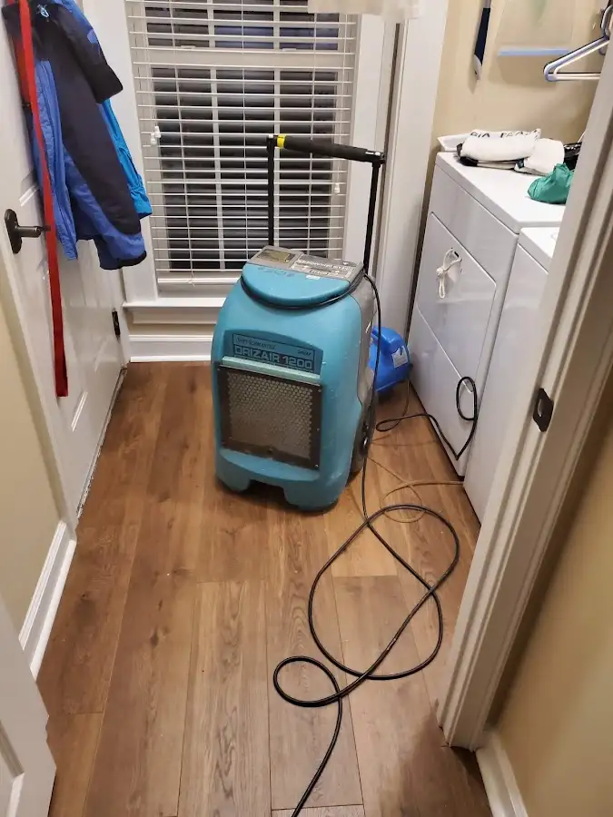 Commercial dehumidifier deployed for Flood Damage Cleanup in Mayfield